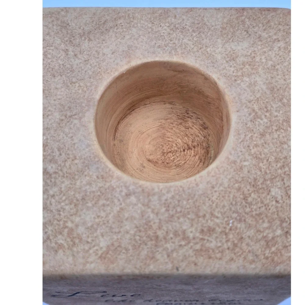 Comfort Candle Tealight Holder Live Love Dance Sing Stone Look Pavilion Gift Co.